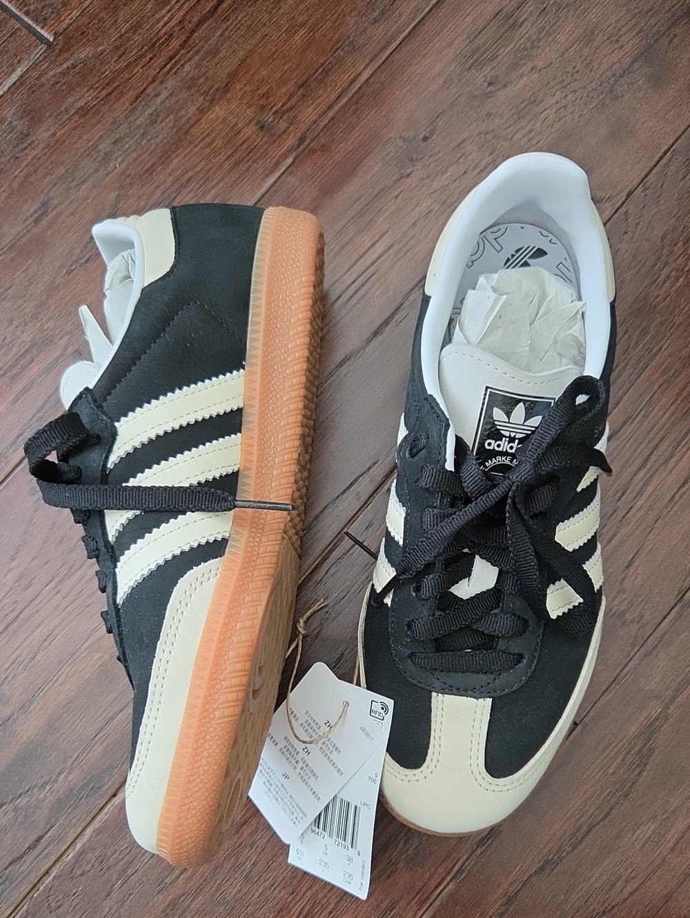 ADIDAS SAMBA ORIGINALS OG W CREAM BLACK 6.5 WITH BOX SNEAKERS SHOES - Picture 11 of 13